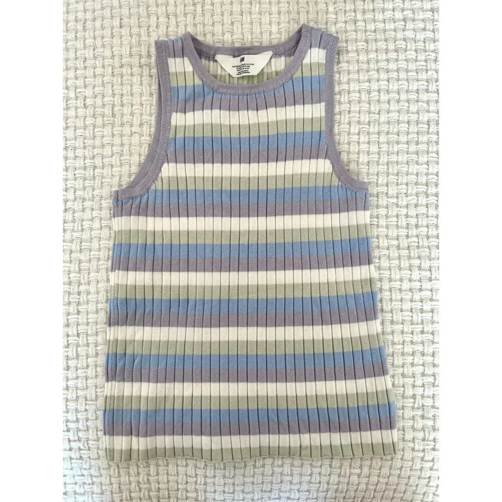 H&M Striped Rib Tank Top - Picture 1 of 6